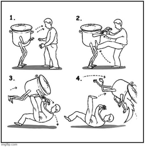 Can Anybody Explain This Weird Pot Fight ? | image tagged in weird,russian,cartoon,pot,fight | made w/ Imgflip meme maker
