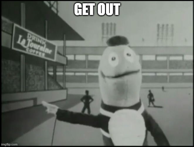 Send this to someone when they spam on the stream, or caption this in the comments | GET OUT | image tagged in wilkins,meme,jokes,get out,wilkins coffee | made w/ Imgflip meme maker