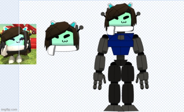 i ended up making this claire look-alike clanker and my computer is burning | made w/ Imgflip meme maker