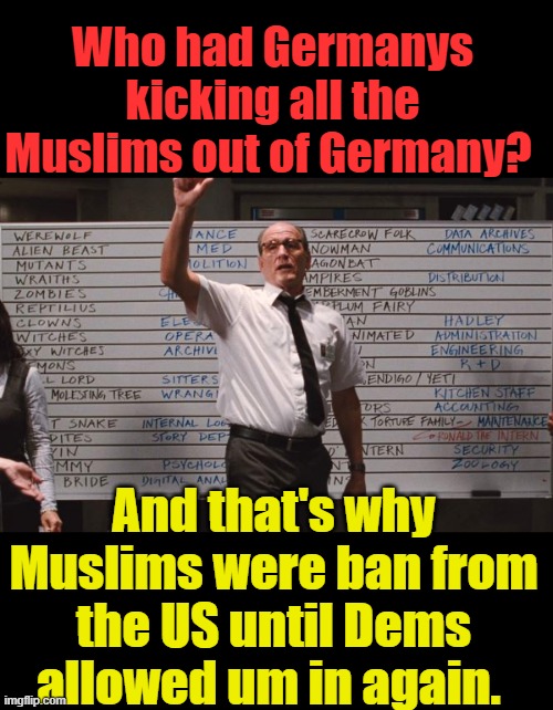 Islam is not compatible with western Cultures 1 or the other must leave. | Who had Germanys kicking all the Muslims out of Germany? And that's why Muslims were ban from the US until Dems allowed um in again. | image tagged in cabin the the woods | made w/ Imgflip meme maker