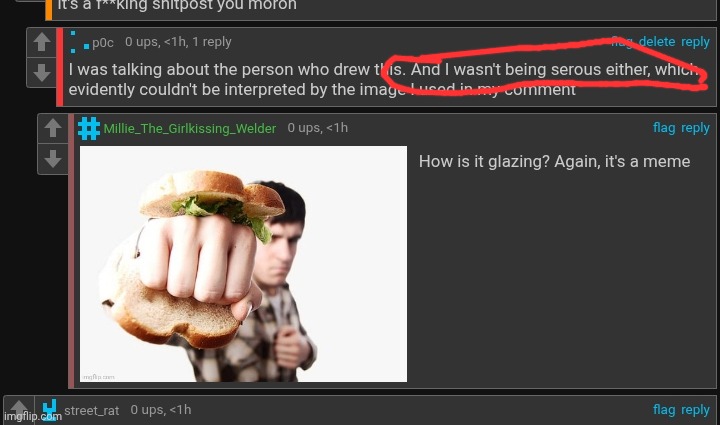 I js fell for ragebait I think :( | made w/ Imgflip meme maker