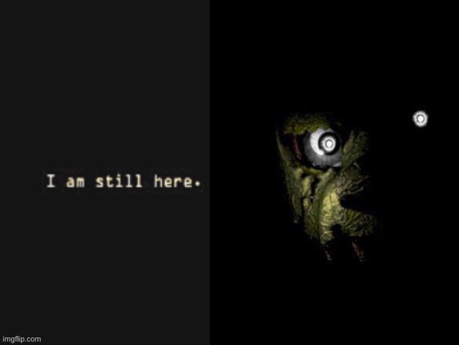 i got mod abused | image tagged in i am still here | made w/ Imgflip meme maker