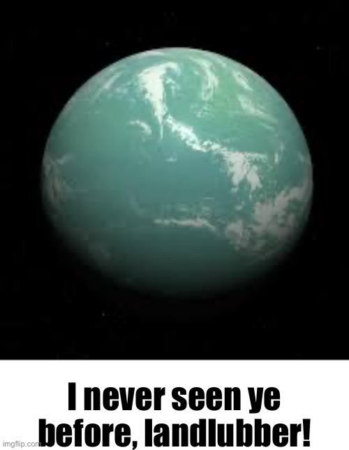 I never seen ye before, landlubber! Blank Meme Template