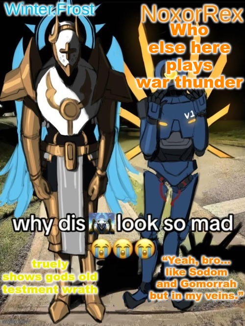 Nox and Frost's temp | Who else here plays war thunder | image tagged in nox and frost's temp | made w/ Imgflip meme maker