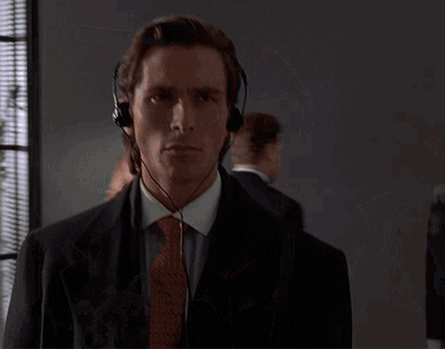 Christian Bale walking gif Blank Meme Template