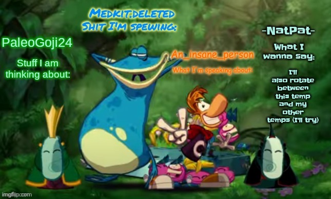 Rayman Origins Announcement Temp | I'll also rotate between this temp and my other temps (I'll try) | image tagged in rayman origins announcement temp | made w/ Imgflip meme maker