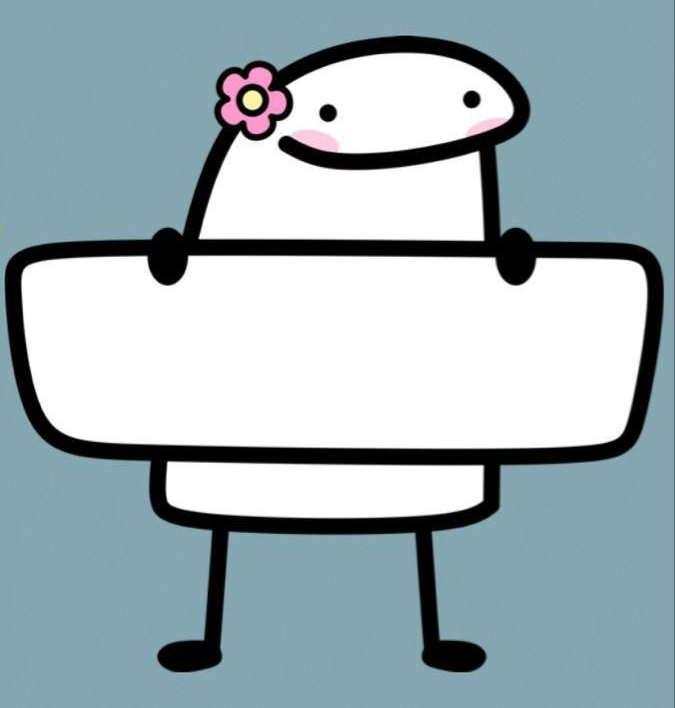 Flork holding a sign Blank Meme Template