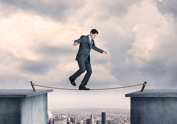 man walking on rope Blank Meme Template