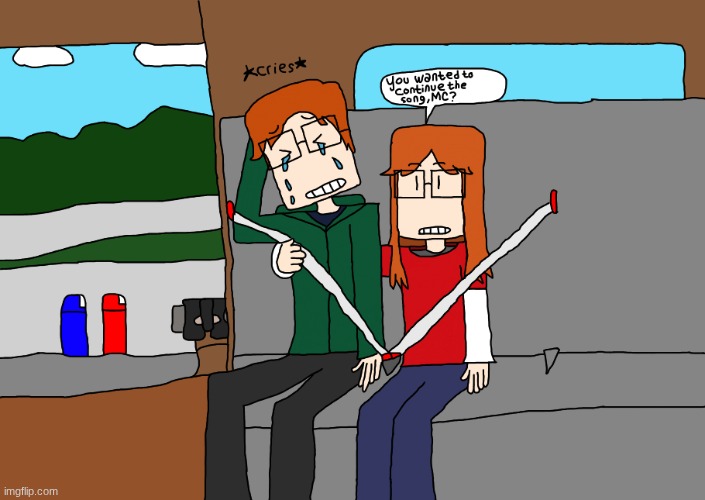 MC was singing the Minecraft parody of DJ got us fallin' in love when it played on the radio until a no-no ad interrupted it. | image tagged in mc,cc,comics,minecraft,radio,creeper aw man | made w/ Imgflip meme maker