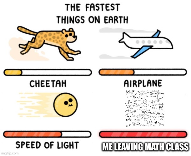 the bell does not dismiss you, i do. | ME LEAVING MATH CLASS | image tagged in fastest thing possible | made w/ Imgflip meme maker