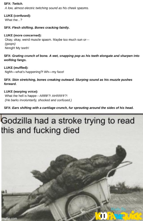 ChatGPT + Google Docs = Cringe | image tagged in godzilla | made w/ Imgflip meme maker