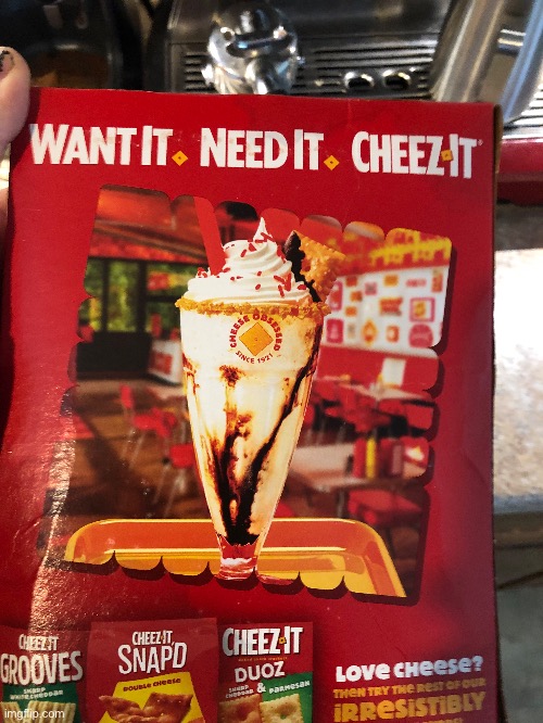Cheez it ice cream should NOT be allowed to exist bro | made w/ Imgflip meme maker