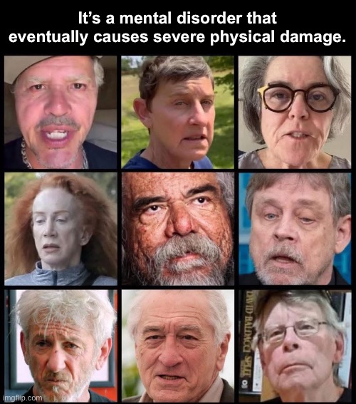 Sad. | It’s a mental disorder that  eventually causes severe physical damage. | image tagged in politics lol,memes,progressives,mental health | made w/ Imgflip meme maker