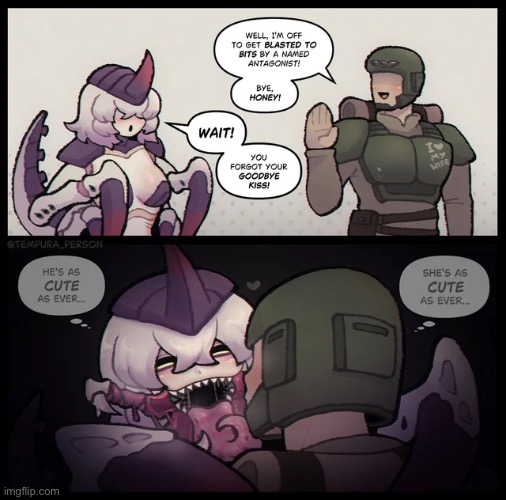 “She is a freak, but the head is transcendental.” | image tagged in memes,shitpost,warhammer40k,tyrannid gf | made w/ Imgflip meme maker