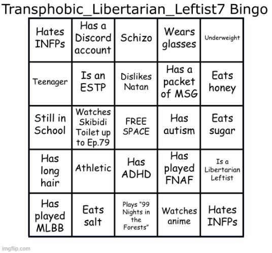 new bingo coming up | image tagged in transphobic_libertarian_leftist7 bingo | made w/ Imgflip meme maker