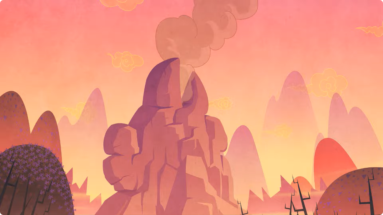 Big Beak Mountain Valcano Blank Meme Template