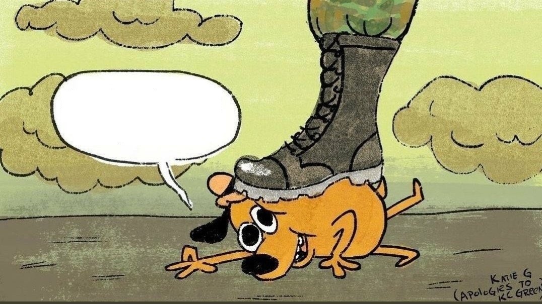 Fine Dog Boot Blank Meme Template