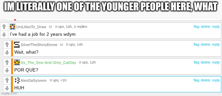 gruejcudsvfdiherjewkdsucdhvyfdgerjfk | IM LITERALLY ONE OF THE YOUNGER PEOPLE HERE, WHAT | image tagged in idk | made w/ Imgflip meme maker