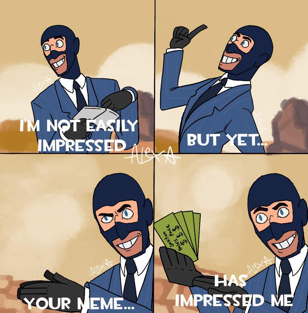 Spy impressed Blank Meme Template