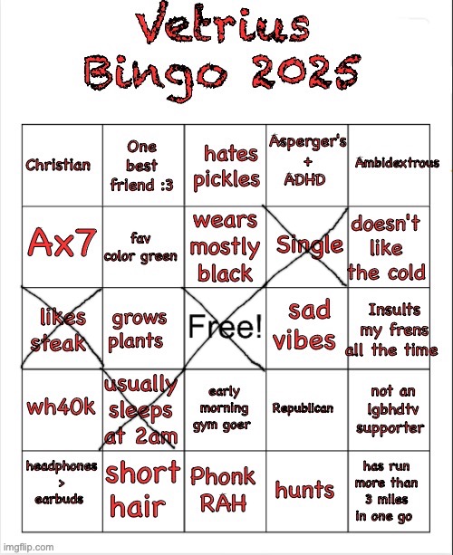 Vetrius bingo 2025 | image tagged in vetrius bingo 2025 | made w/ Imgflip meme maker