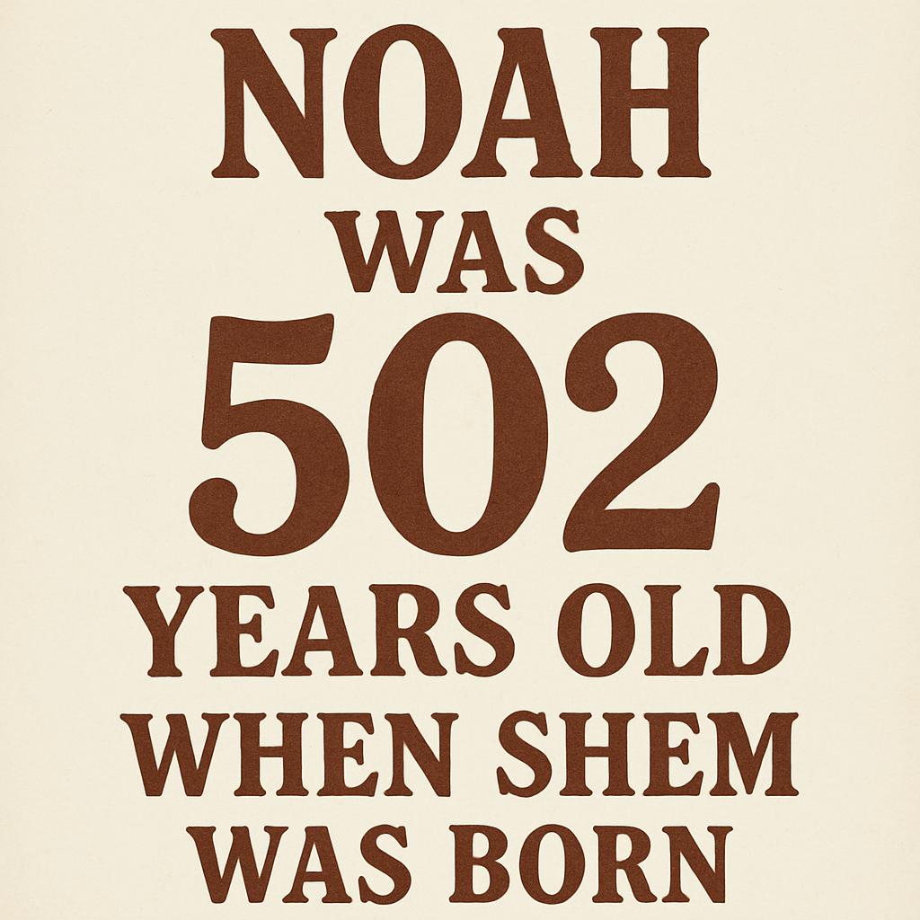 How old was Noah when his wife gave birth to Blank Meme Template