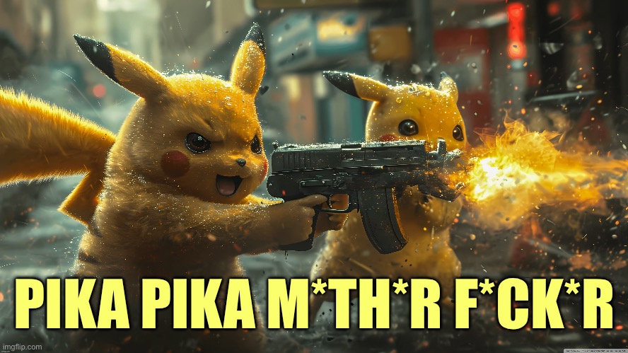 Template by Modda | PIKA PIKA M*TH*R F*CK*R | image tagged in memes | made w/ Imgflip meme maker