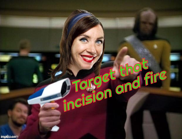 ChumpChange's Make It Flo | Target that incision and fire | image tagged in chumpchange's make it flo | made w/ Imgflip meme maker