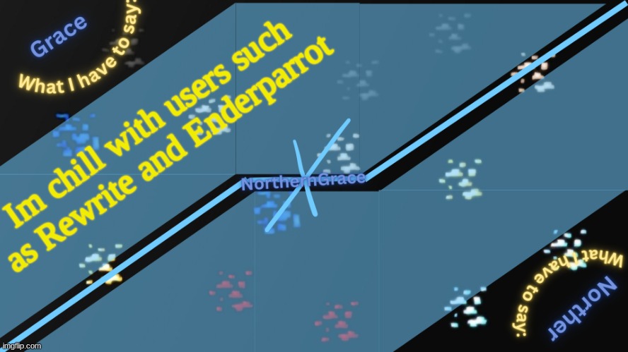Am I joking?  the world will never know | Im chill with users such as Rewrite and Enderparrot | image tagged in northerngrace temp v2 | made w/ Imgflip meme maker