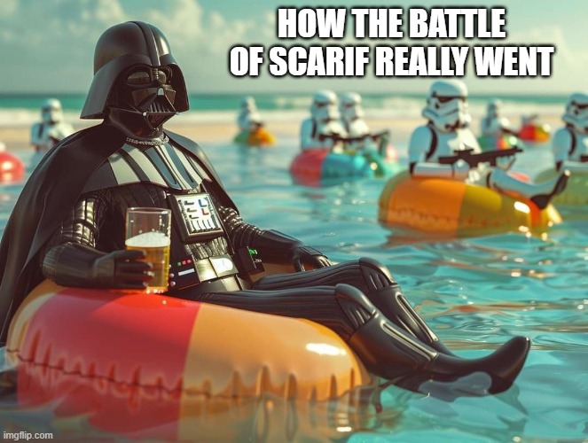Rebels on Scarif! | HOW THE BATTLE OF SCARIF REALLY WENT | image tagged in star wars,battle | made w/ Imgflip meme maker