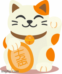 maneki neko | image tagged in gifs,gif,funny gif | made w/ Imgflip images-to-gif maker