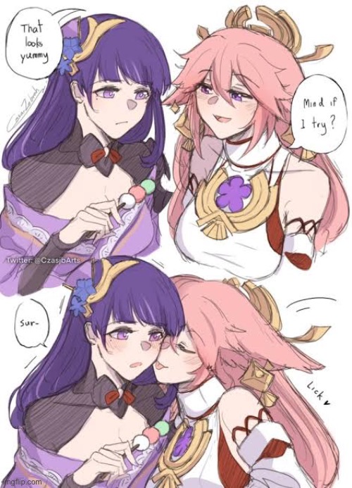 And they she got pregnant | image tagged in sesbian lex,yuri,genshin impact,memes,relationships,shitpost | made w/ Imgflip meme maker