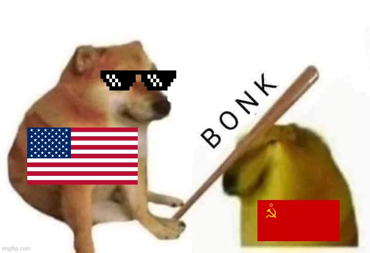 Punch Commies | image tagged in cheems bonk | made w/ Imgflip meme maker