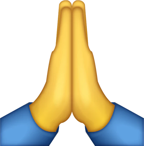 Prayer Hands Emoji Blank Meme Template