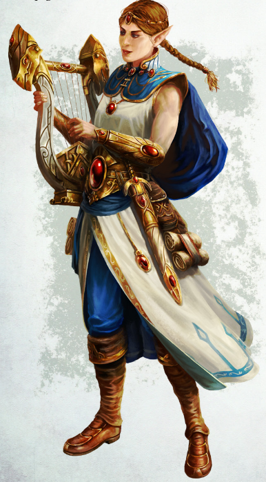 Female High Elf Bard Warhammer Blank Meme Template