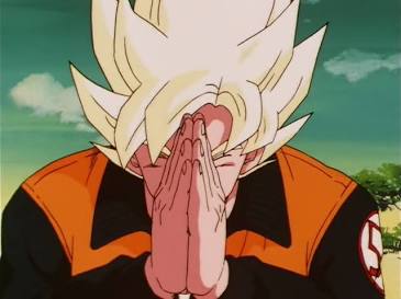 Goku praying Blank Meme Template