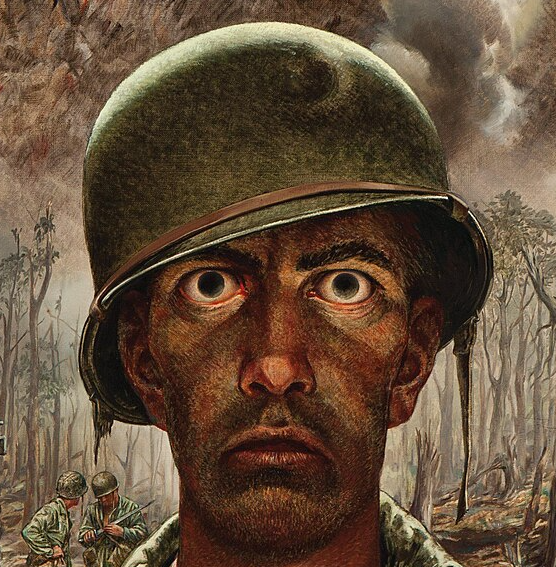 1000 yards stare zoomed centered Blank Meme Template