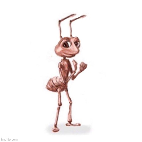 happy homeless ant | image tagged in happy homeless ant | made w/ Imgflip meme maker