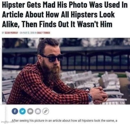 Hipster gets mad bc and ironic | image tagged in you had one job,hipster,mad,complaint | made w/ Imgflip meme maker
