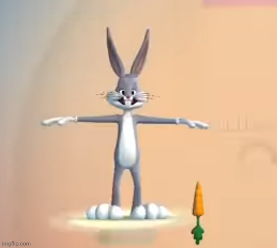 T posing Bugs Bunny.mp3 | image tagged in t pose,bugs bunny,looney tunes | made w/ Imgflip meme maker