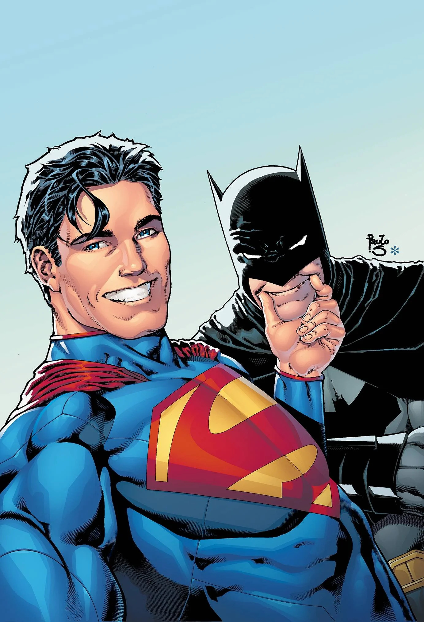 Superman Forces Batman To Smile Selfie Blank Meme Template