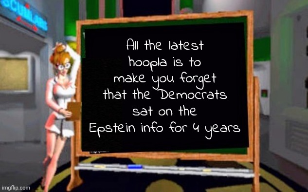 Cue The Lame Excuses | All the latest hoopla is to make you forget that the Democrats sat on the Epstein info for 4 years | image tagged in doctor betty veronica,but biden,pedo peter,best friend bill,trump derangement syndrome,party of hate | made w/ Imgflip meme maker