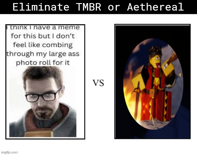 Eliminate TMBR or Aethereal | made w/ Imgflip meme maker