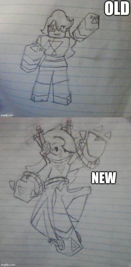 Porter was my first PHIGHTING oc. so I updated her. thoughts on Porter's new looks? | OLD; NEW | made w/ Imgflip meme maker