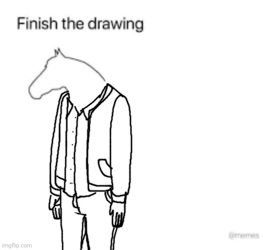 Bojack | image tagged in finish the drawing | made w/ Imgflip meme maker