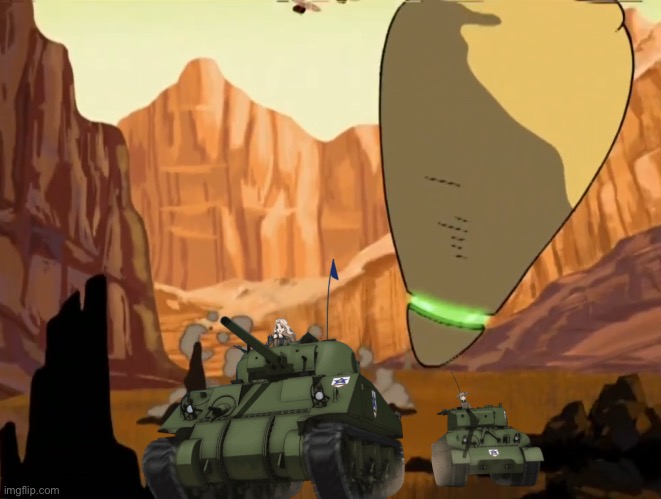 Saunders sticks it to The Monarch | image tagged in girls und panzer,venture bros,girls und venture,parody,meme,crossover | made w/ Imgflip meme maker