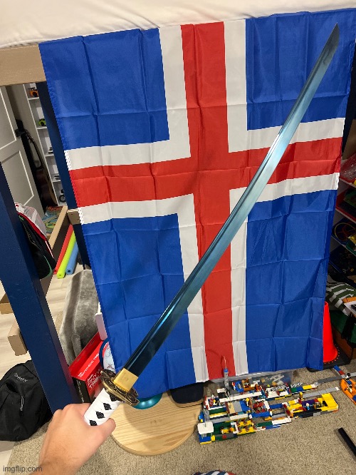 When I'm bored at night sometimes I take out my sword and swing it around for a while | made w/ Imgflip meme maker