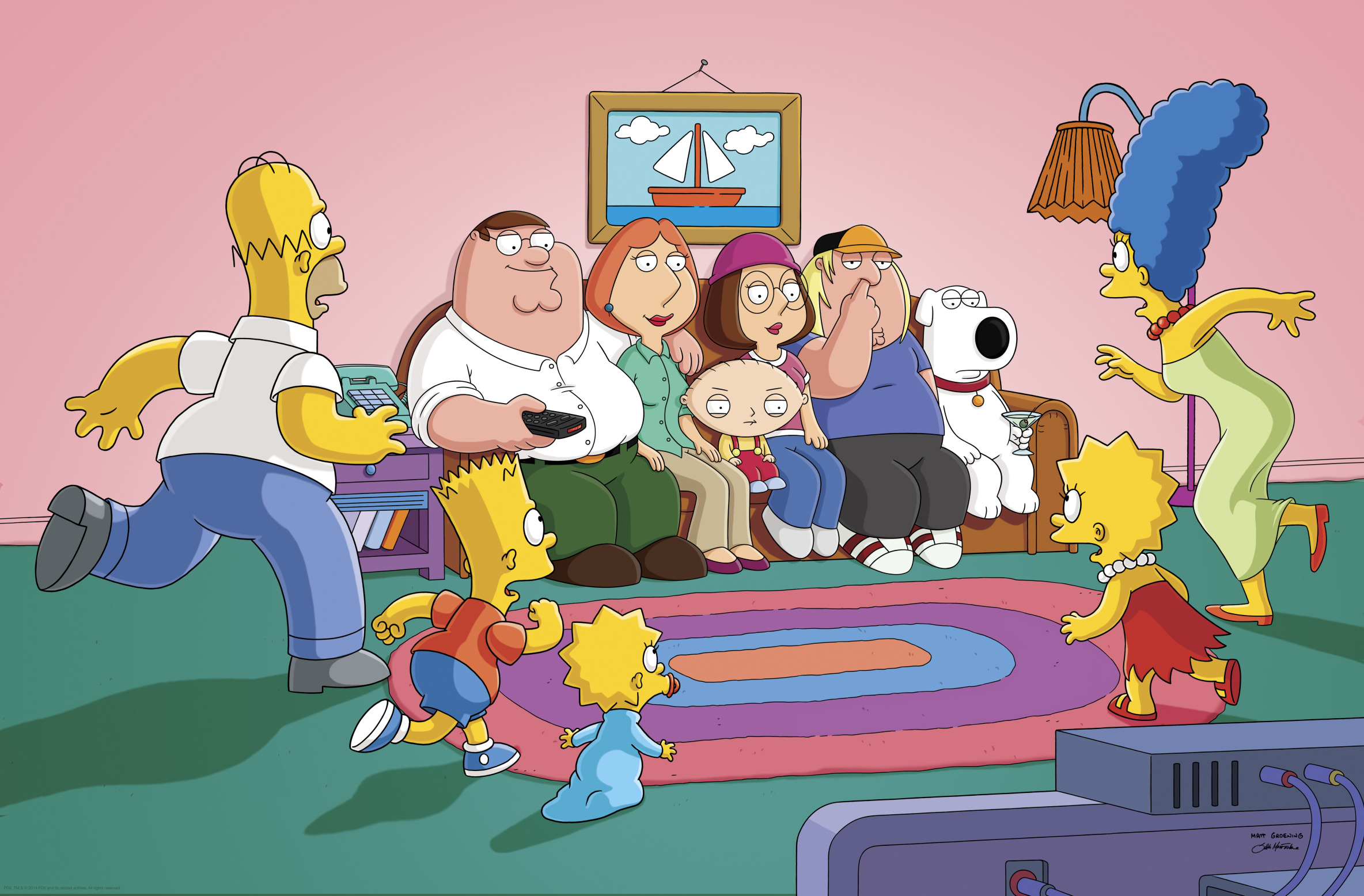 Simpsons Family Guy Crossover Blank Meme Template