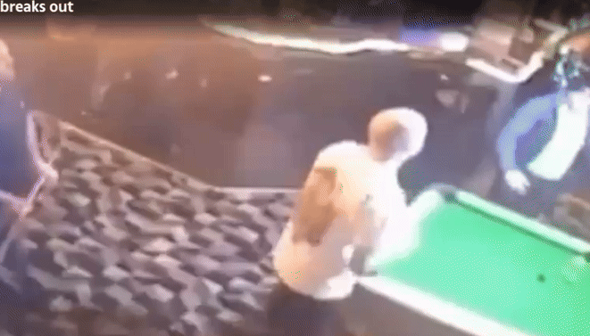 billard cue bar fight Blank Meme Template