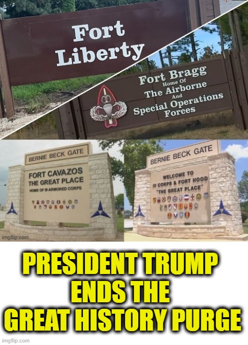 Make History Great Again | PRESIDENT TRUMP 
ENDS THE 
GREAT HISTORY PURGE | image tagged in president trump | made w/ Imgflip meme maker