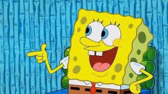 SpongeBob pointing finger Blank Meme Template